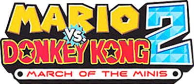 Mario vs. Donkey Kong 2 March of Minis title screen for Nintendo DS
